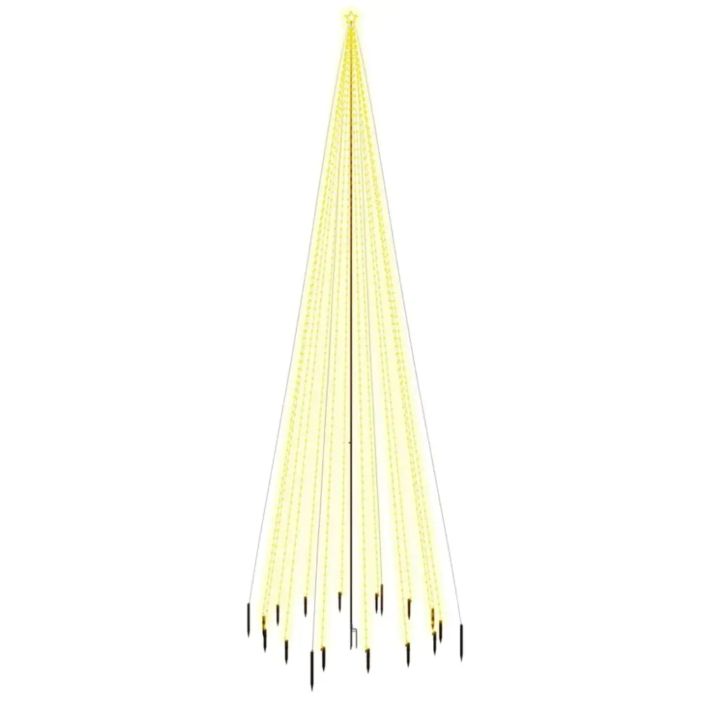 vidaXL árbol de navidad con pincho 1134 LED blanco abrigado 800 cm