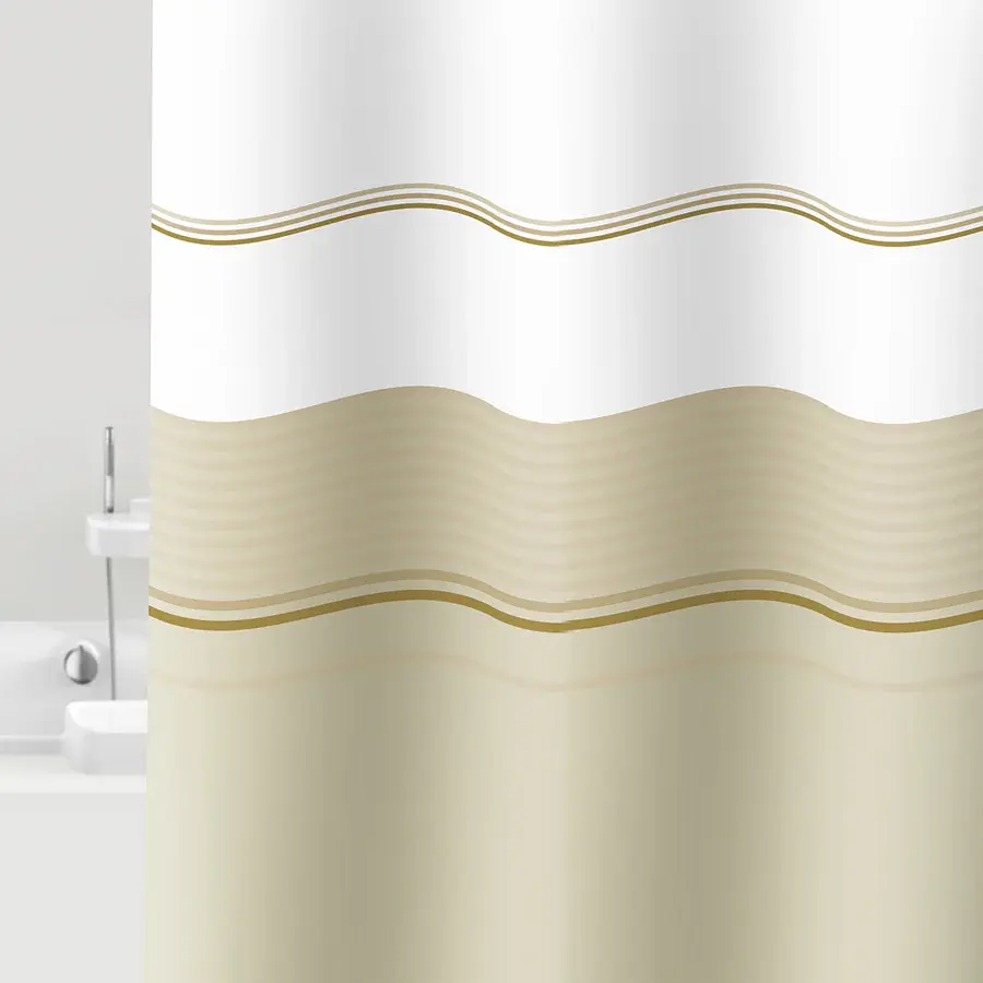 Cortina de ducha de vinilo 100% PVC reciclable. Modelo Vainilla Dimensiones cm 240x200h