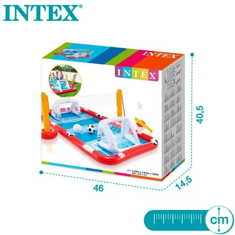 Centro de juegos hinchable Intex 470L con accesorios deportivos +3A policromático 102x325x267 cm