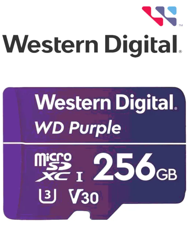 WESTERN DIGITAL WDD256G1P0C MicroSD 256GB / MICRO SDXC UVA SC QD101 VIDEOVIGILANCIA 24/7 CLASE 10 U1 LECT 50MB/S ESC 40MB/S