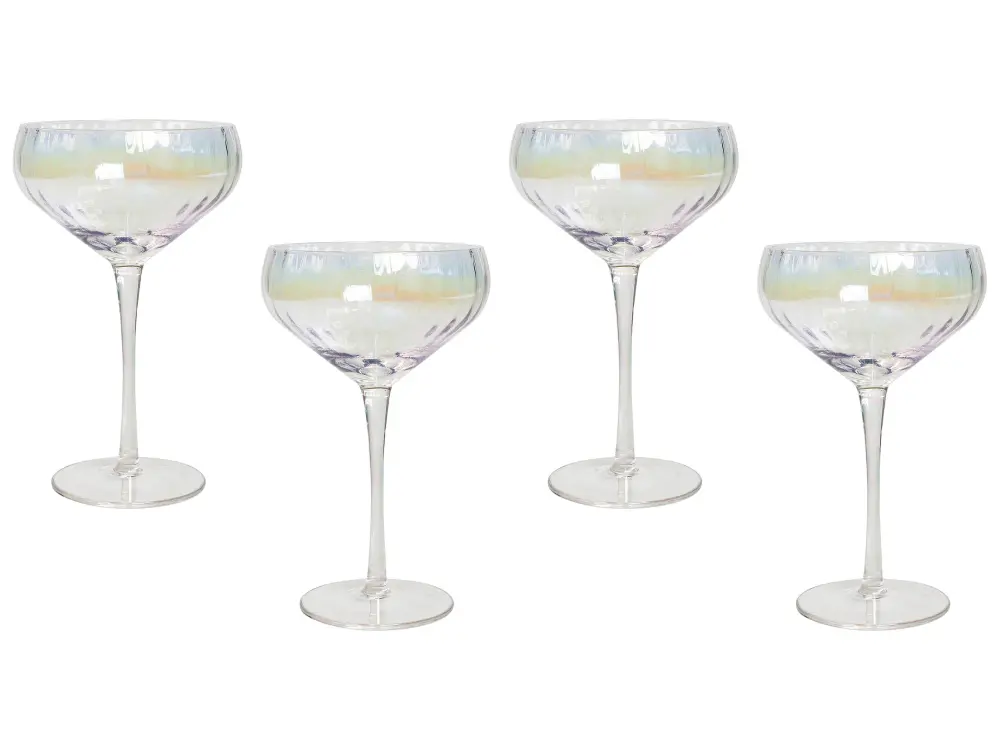 Set 4 Champagne Saucers MORGANITE Transparent