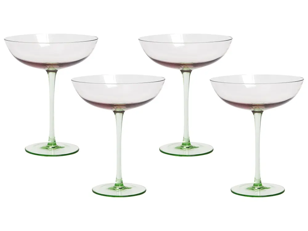 Set 4 Martini Glasses DIOPSIDE Pink