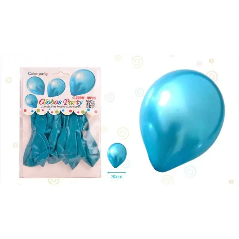 Globos 30 cm turquesa tenebroso (Resistente)