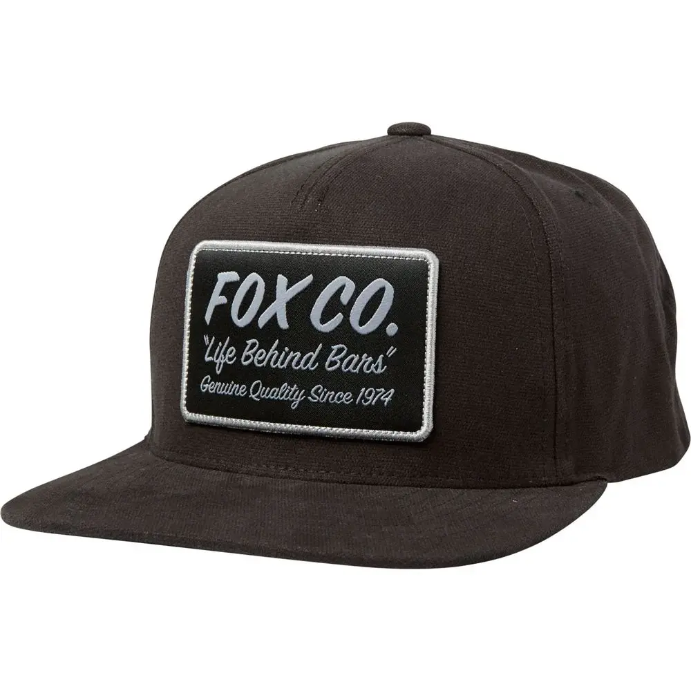 Calidad Certificada Gorro Lifestyle Resin Snapback Negro Fox Racing