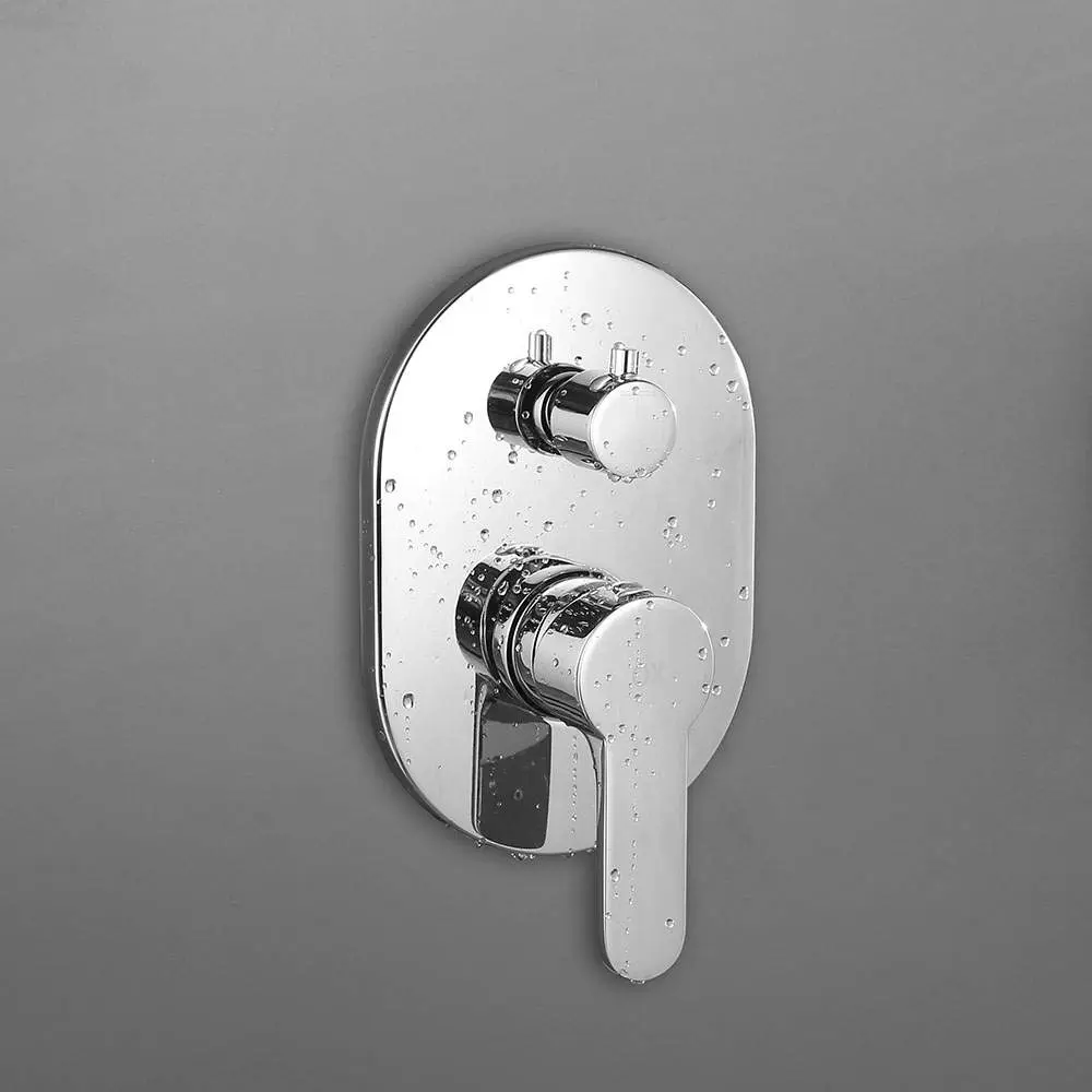 Kibath grifo empotrado de ducha (solo grifo) monomando six redondo cromo