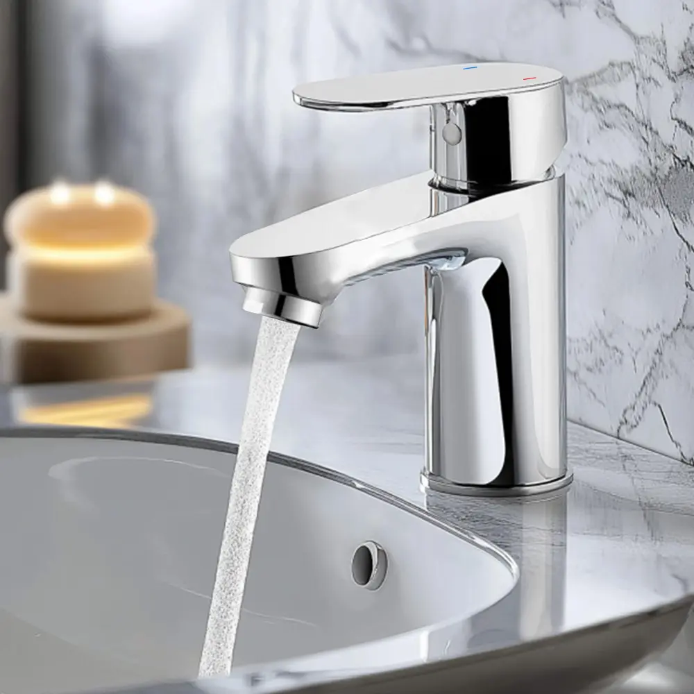 Aica grifo lavabo clásico monomando lavabo mezclador agua frí y caliente