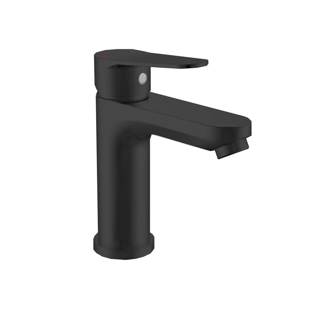 Aica grifo lavabo monomando negro mate griferí agua frí y caliente