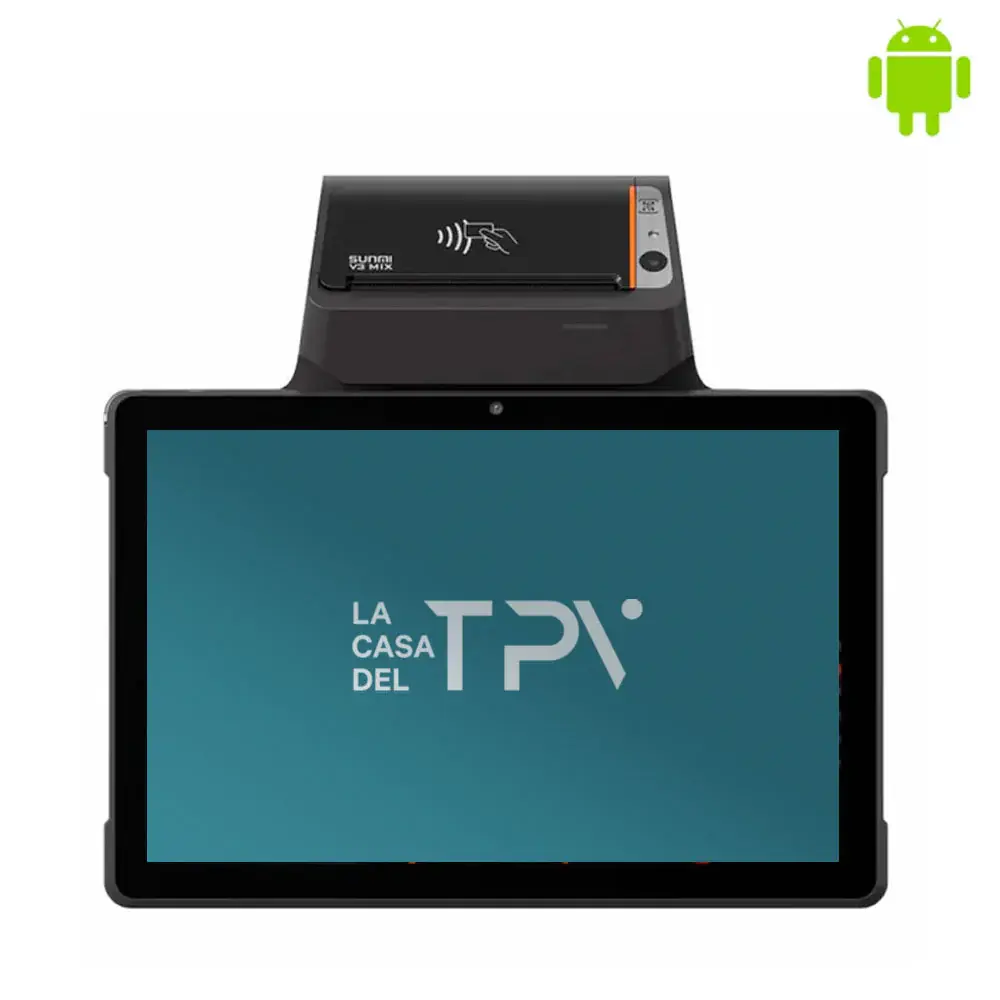 TPV Android SUNMI V3 MIX | Qualcomm Hexa-Core | 4GB RAM | 32GB | 10.1" | NFC | Impresora 80mm