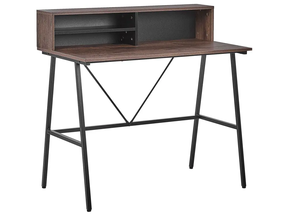Home Office Desk Dark Wood HARISON