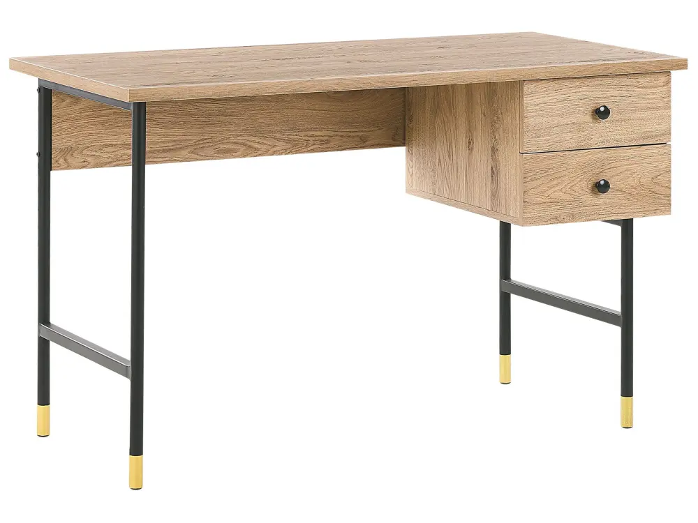 Home Office Desk Storage Light Wood ABILEN