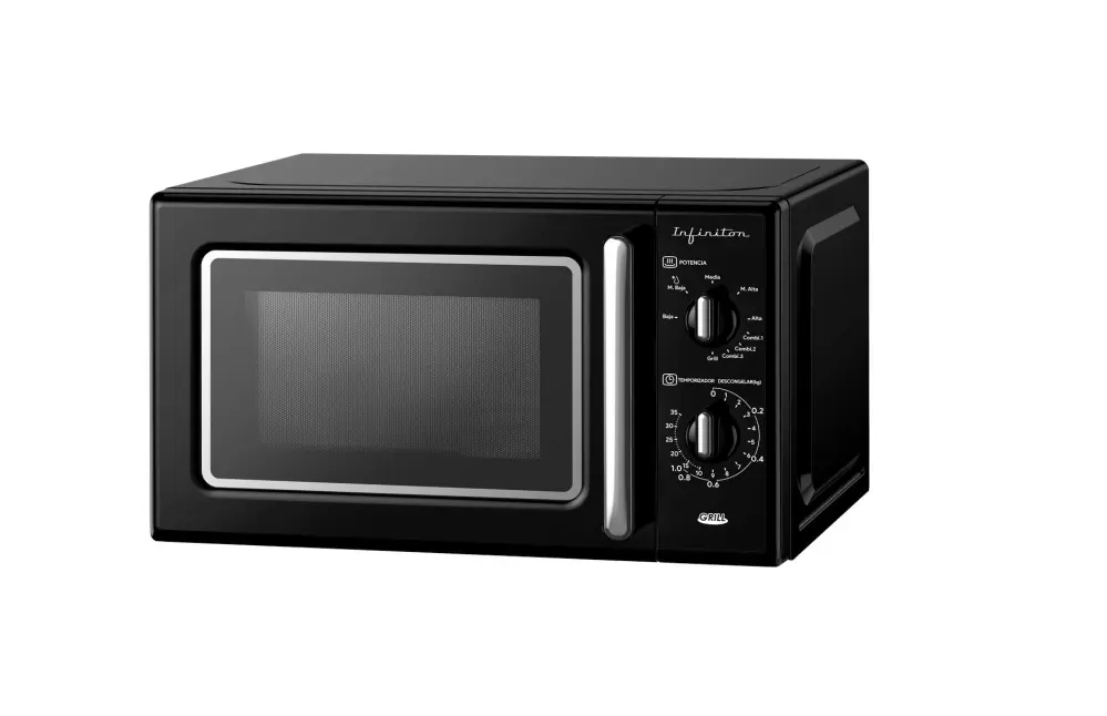 Ahorro de Energí Microondas con grill infiniton mw-rt20b gama de época 700w 20l negro