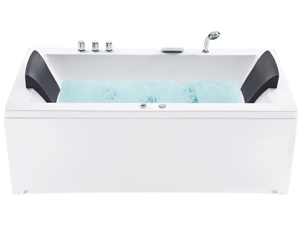 Left Hand Whirlpool Bath LED 1830 x 900 mm White VARADERO