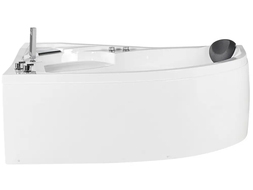 Right Hand Whirlpool Corner Bath LED 1500 x 1000 mm White NEIVA