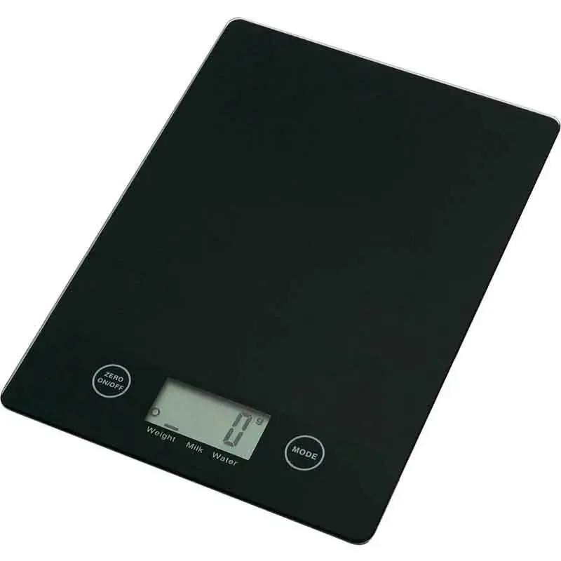Báscula de cocina Kitchen&Go 5kg cristal negro 2x14x20 cm