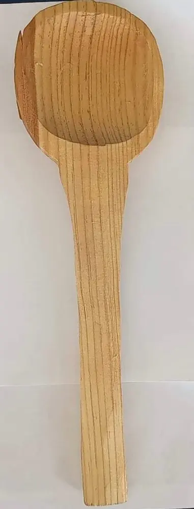 Cuchara de madera rústica 13 cm #7616.