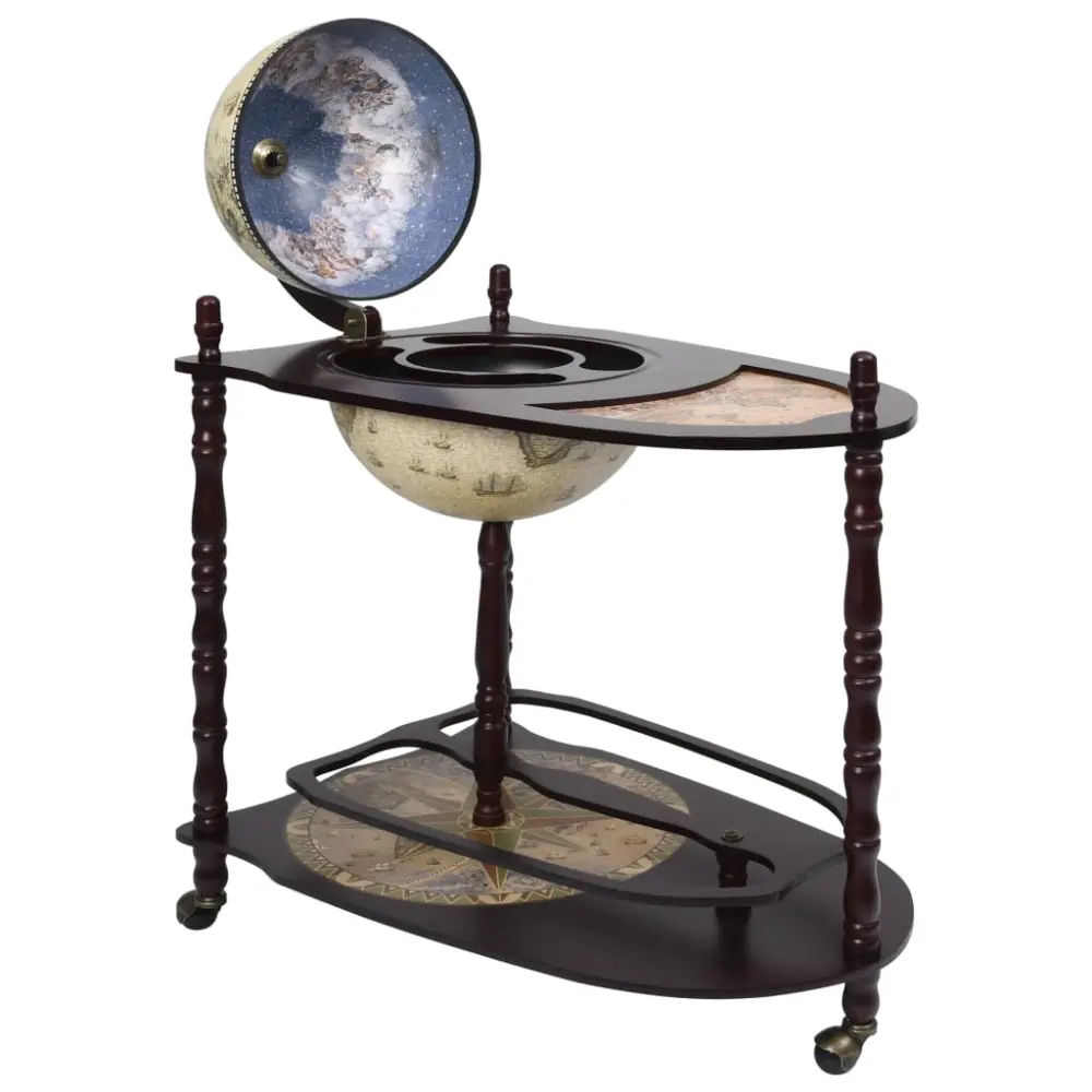 Mesa Extensible vidaXL mueble bar soporte de pie bola del mundo madera eucalipto verde