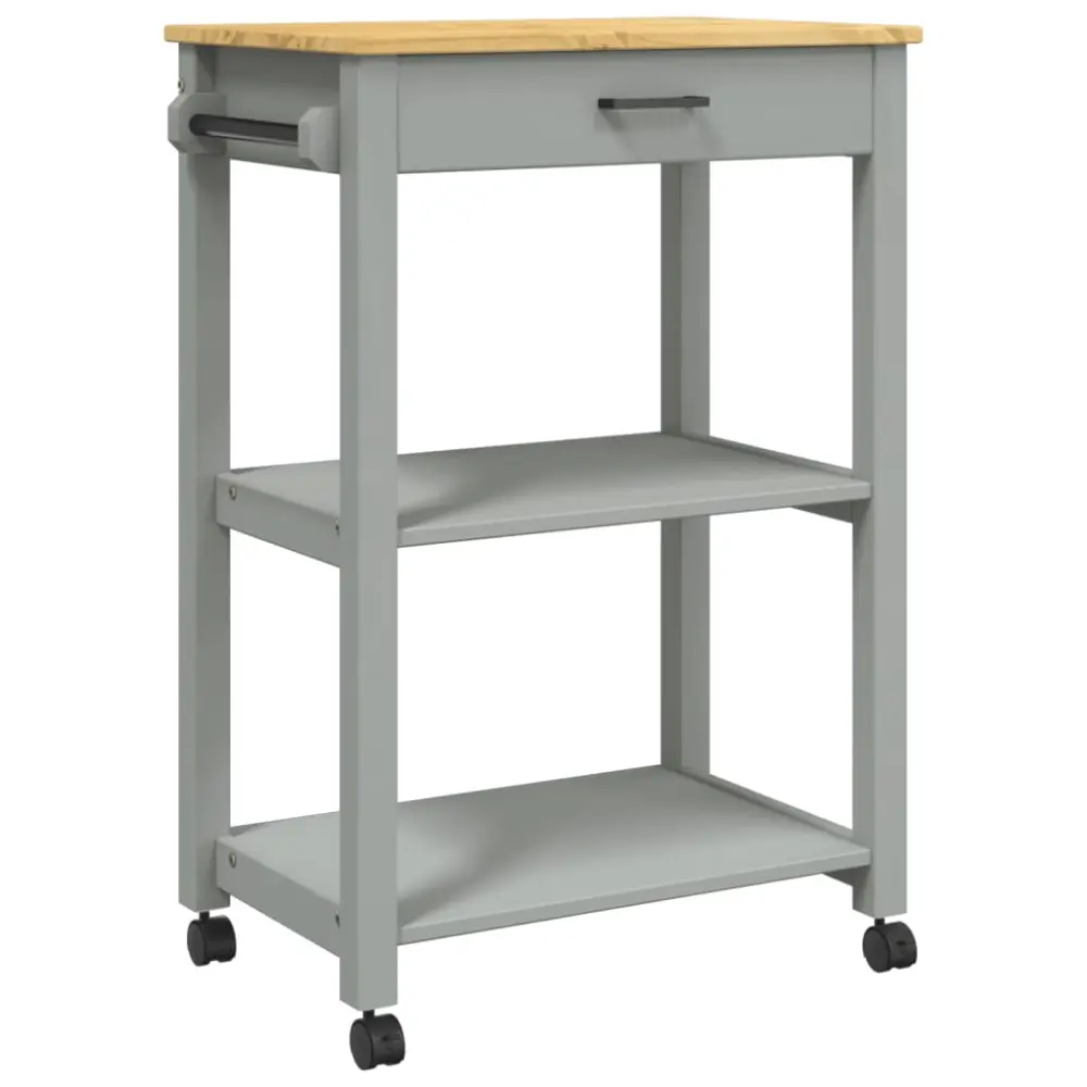 Mueble Barra vidaXL carrito de cocina monza madera maciza de pino 60x40x90 cm