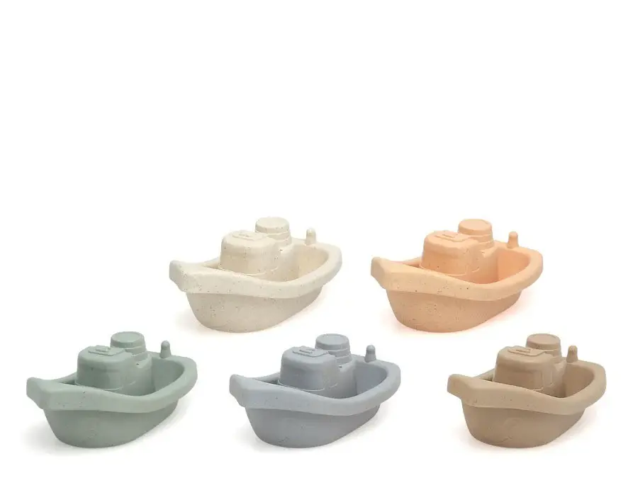 Set Juguete Baño Barquitos 12cm de Kiokids en Azul Marino