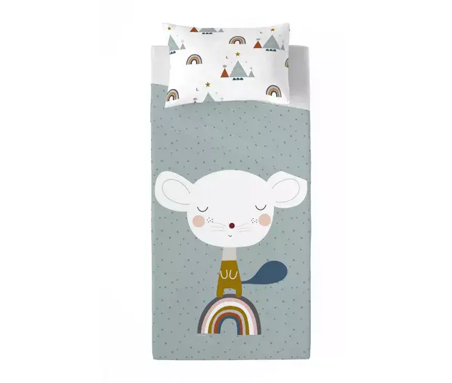 Fundas de almohada bordadas JUEGO DE SÁBANAS SUSANITA AZUL CAMA 90