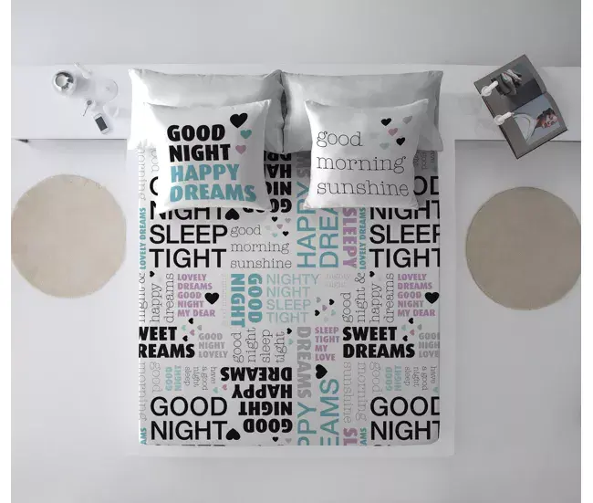 Fundas de almohada de lino JUEGO DE SÁBANAS GOD NATT CAMA 90
