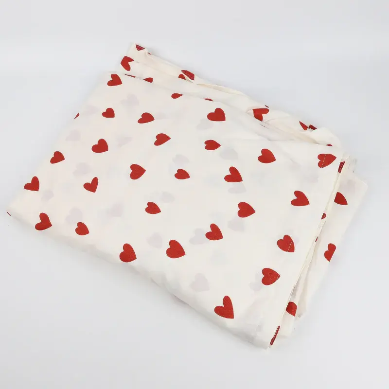Fundas de almohada satinadas Juego de Sábanas Corazón 1.5 Plazas