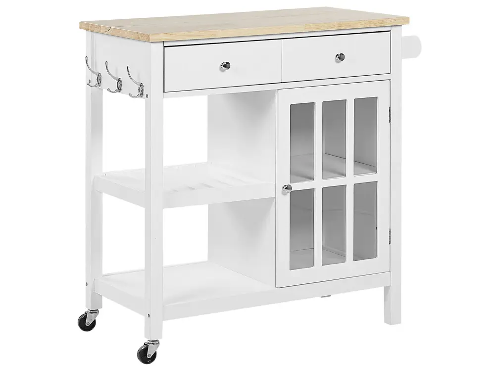 Kitchen Storage Trolley White GENOA