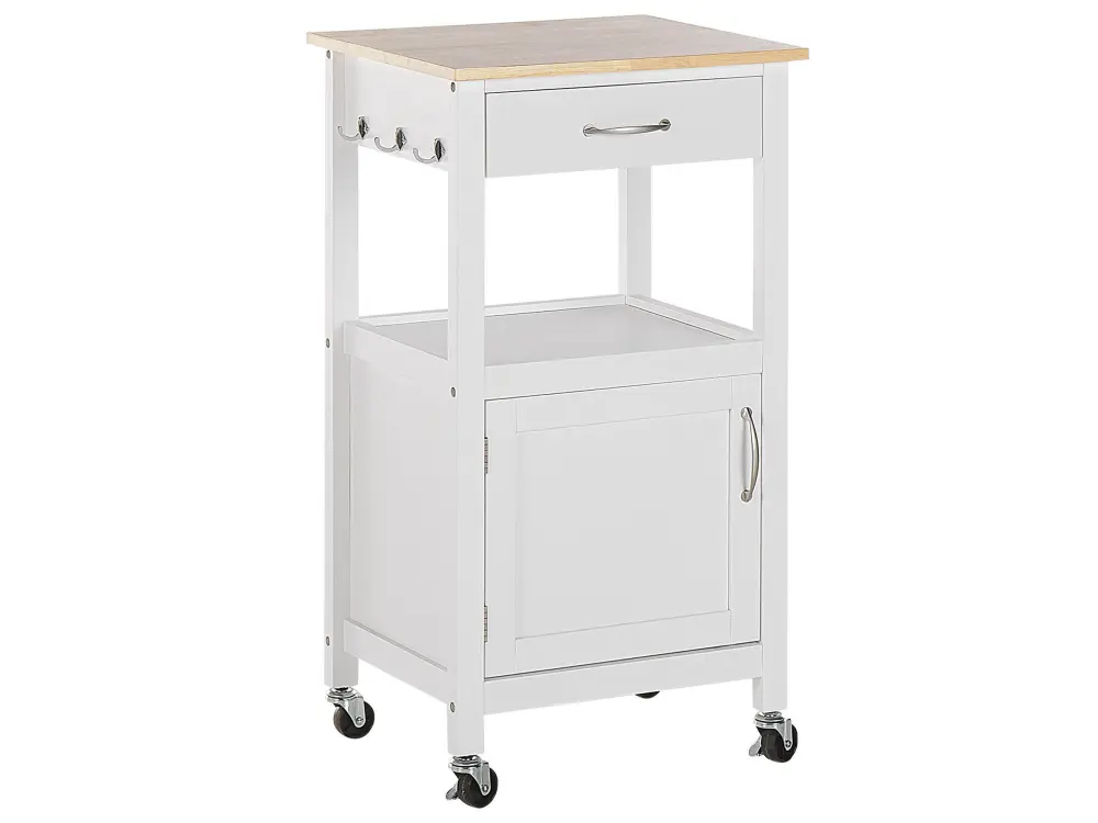 Kitchen Storage Trolley White SIENA