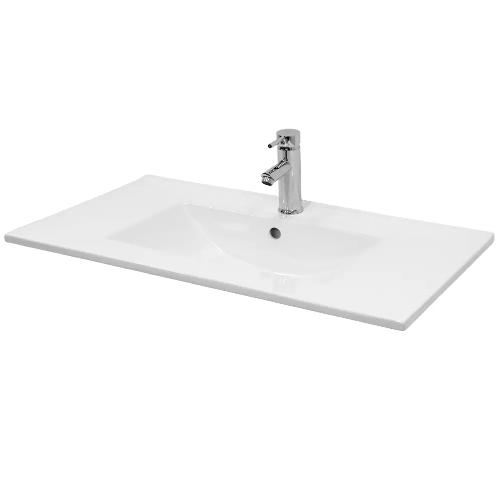Lavabo cerámico encastrable 810x465x175 mm blanco Ecd Germany