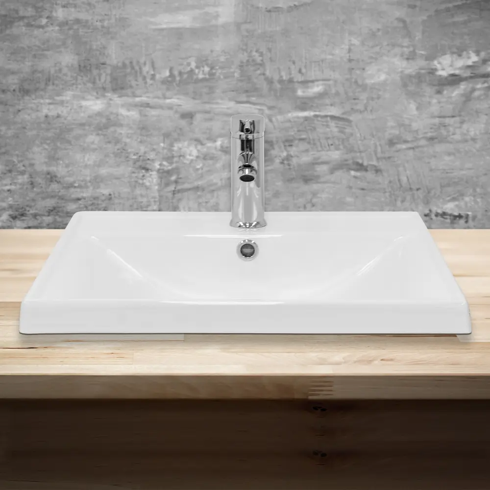 Lavabo angular 51x15,5x41,5cm ceramica blanca brillante ecd germany Ml-design