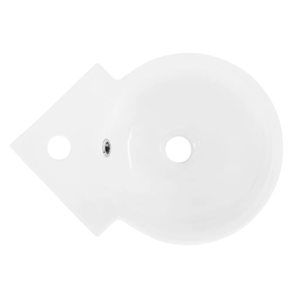 Lavabo incl. Desagüe con rebosadero 45x36x13 cm blanca ml-design