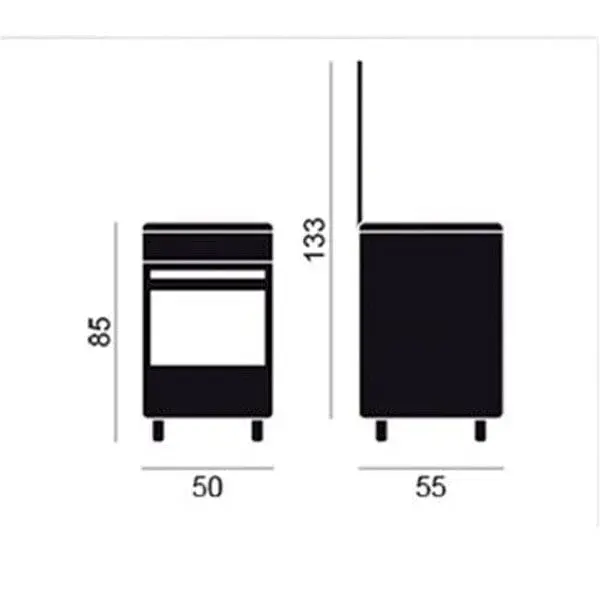 Certificado CE Cocina de gas CB5530BB Vitrokitchen 3 fuegos+horno gas butano blanco