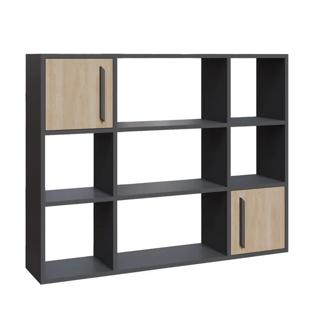 Ergonómico Profesional Librerí, 100% tablero de aglomerado antracita roble