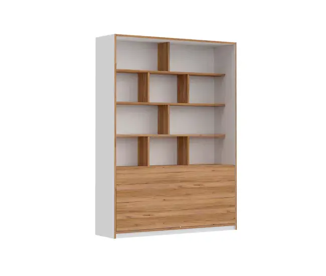 Librerí convertible en escritorio FREETOWN, roble blanco