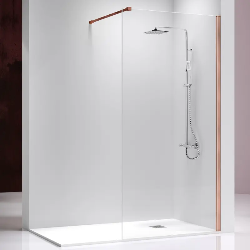 Panel fijo de ducha fresh rose oro rosa - 118/119 cm Kassandra