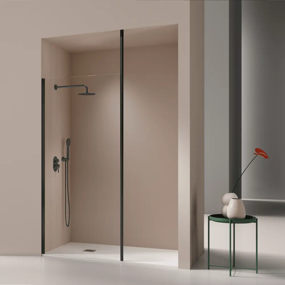 Panel fresh levante negro transparente Kassandra