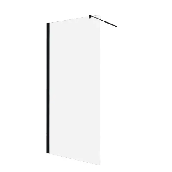 Mampara fija perfil negro 195x90 cm