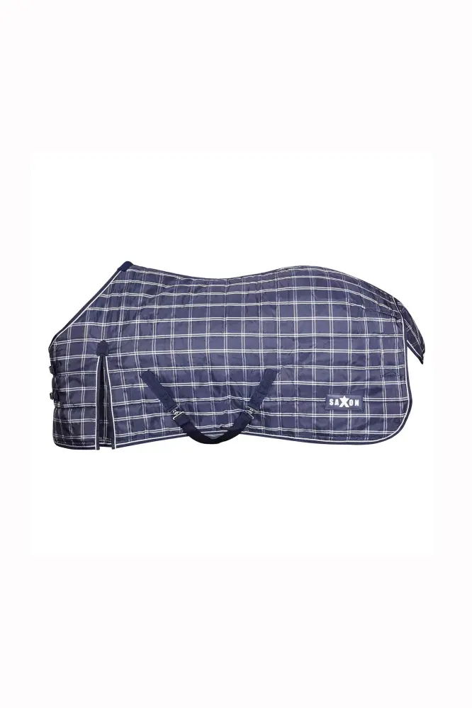 Ultra Suave Algodón Egipcio Manta de Cuadra Peso Medio PP, 200g Dark Blue/White 150