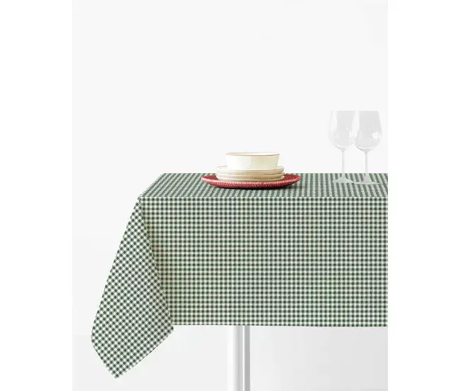 Salvamanteles de Corcho Mantel Vichy - Verde - Mesa 90x90 (150x150)