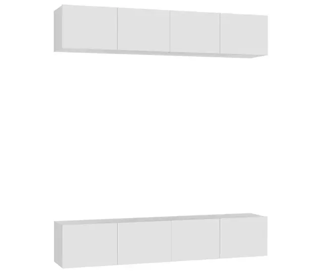 Mesa de Billar Muebles de TV - Mesas de TV de pared 4 uds madera vieja madera de ingenierí
