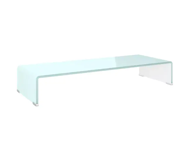 Mueble TV - Mesa de TV/Elevador de monitor cristal verde 80x30x13 cm con Reposabrazos Ajustables
