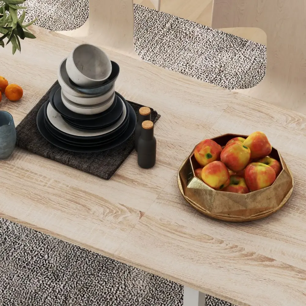 Taburete Alto Mesa de comedor Peanut Homcom rectangular extensible 76x110-160x70 cm