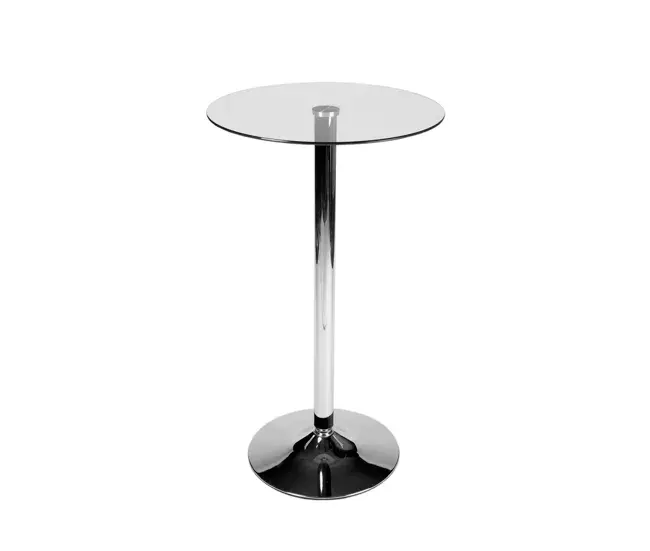 Mesa de cristal redonda 105 cm Vidrio Vidrio transparente Ø 60 cm Hecho Mano