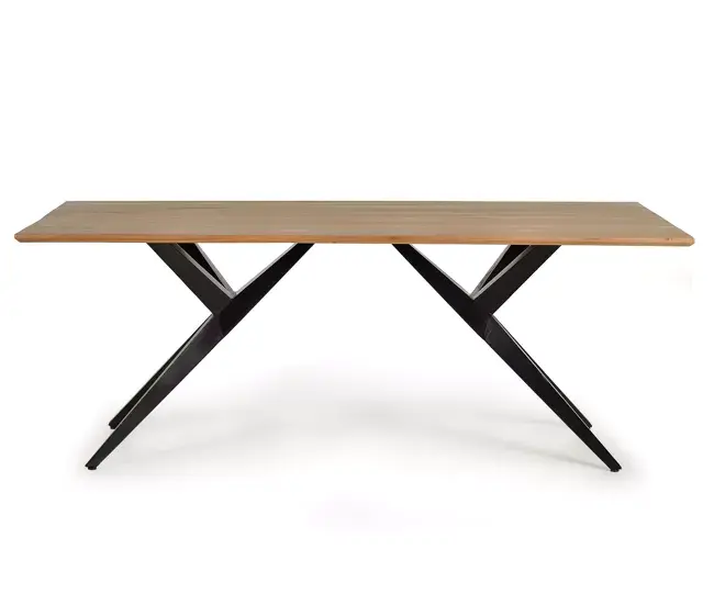 Puff Otomano Mesa de comedor estilo industrial en madera maciza 76x200x100
