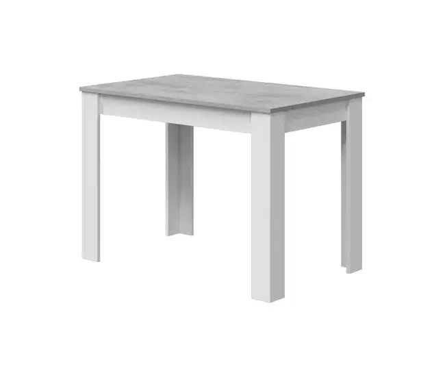 Sofá Cama Mesa fija Dghio, Estante de comedor, Mesa consola moderna para salón o cocina, 109x67x78 cm, Blanco y Cemento