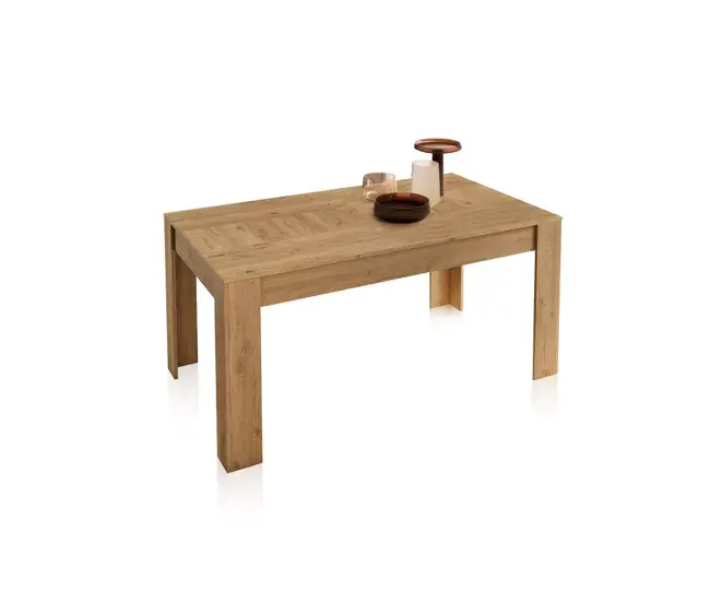 Vitrina Librerí Mesa de comedor extensible Kana Blanco, nude y grayish 140–200 x 75 x 90 cm