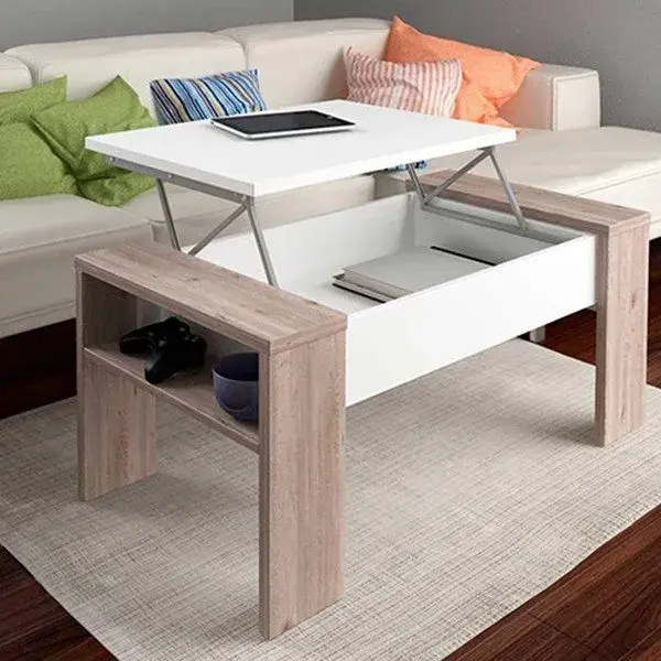 Mesa de centro elevable Andrea Nelson / blanco