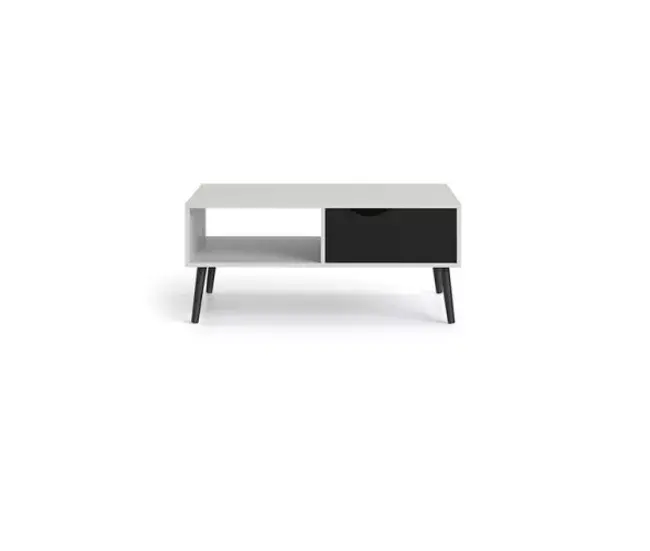 Mesa de centro LIA blanco y negro