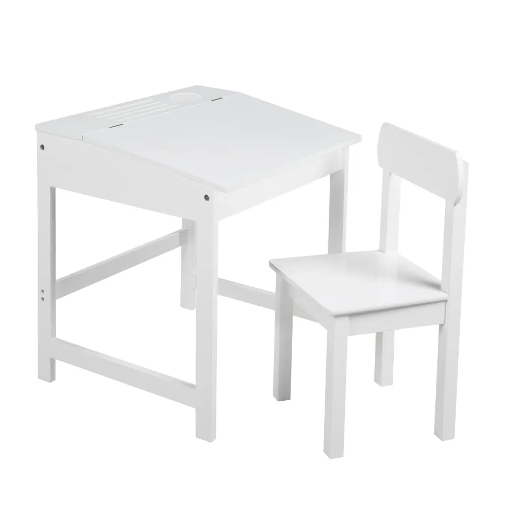 School Desk Chair, Foldable Table Top Dampening Hinges, Con talla Storage Grooves