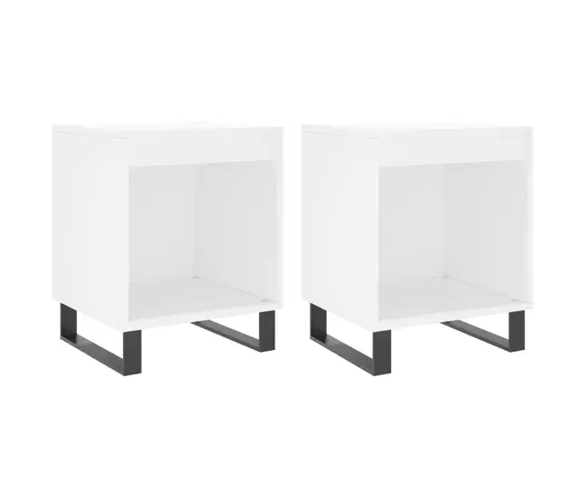 Mesa de Noche vidaXL Mesitas noche 2 uds madera ingenierí roble ahumado 40x35x50 cm