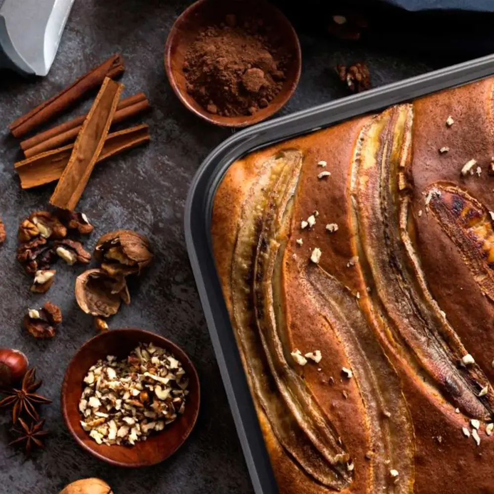 Molde desmontable de reposterí forma cuadrada antiadherente Ø24 cm